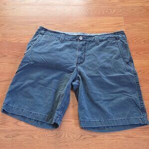 Lee Shorts Men's 38 Khaki Blue Dungarees Vintage Chino 10" In Seam Preppy Summer